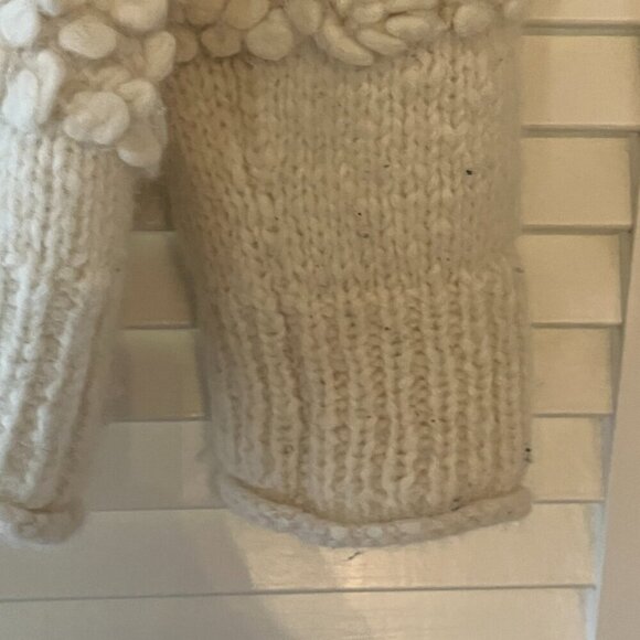 Faherty Polly Alpaca Sweater in Winter White large - Picture 8 of 12